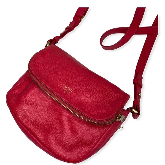 Fossil Handbags - Fossil Preston small flap Pebbled leather Crossbody